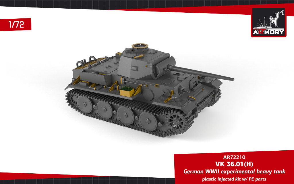 Armory 72210 1:72 VK 36.01(H) German WWII Experimental Heavy Tank