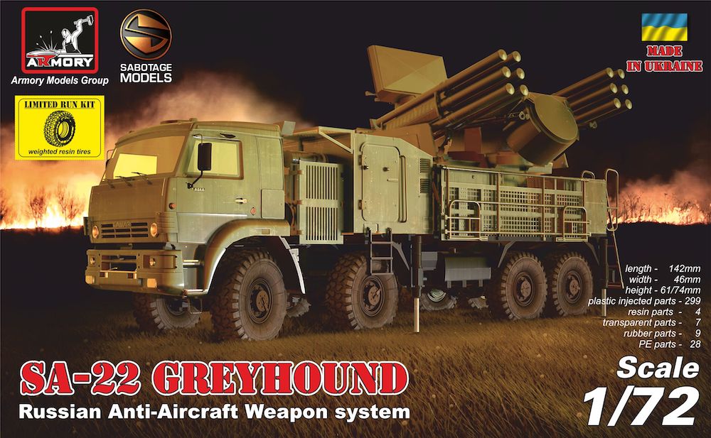 Armory 72401 1:72 ZPRK 96K6 'Pantsir-C1' (SA-22 Greyhound), Soviet AA weapon system,