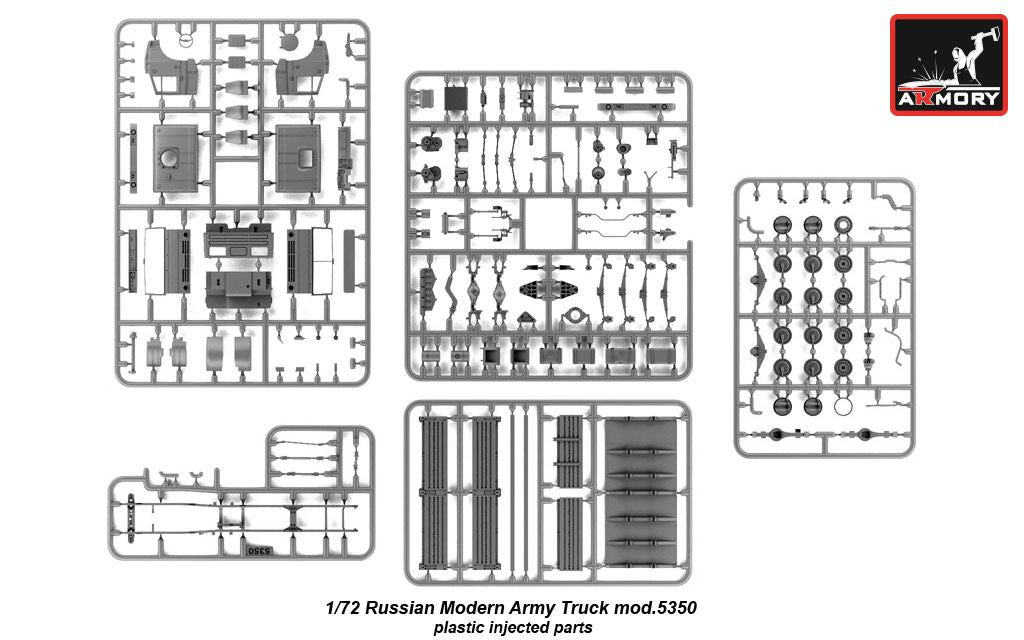Armory 72407 1:72 Russian 6x6 Military Cargo Truck mod.5350
