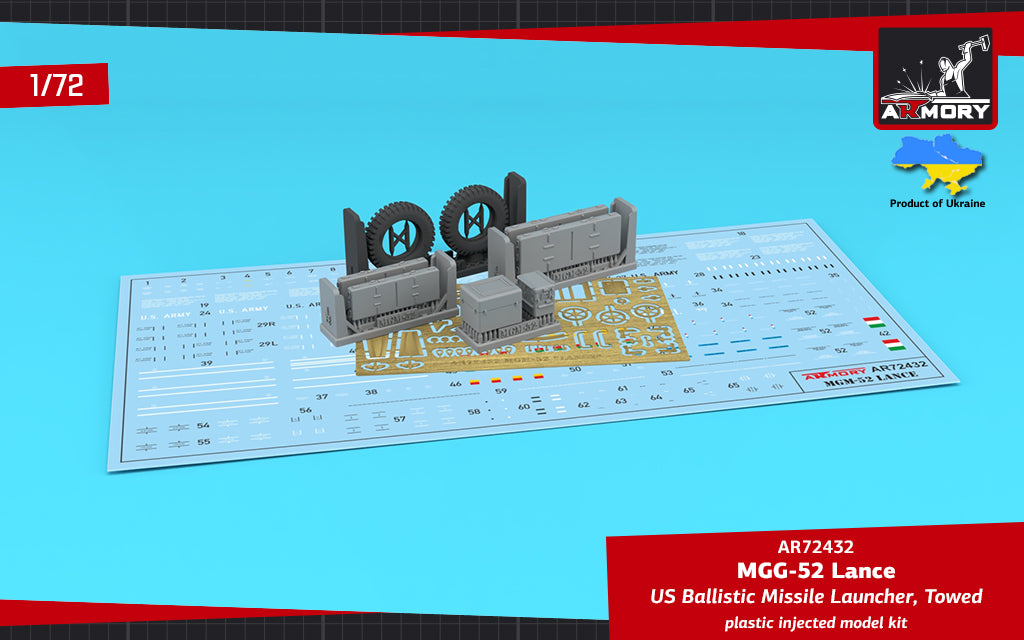 Armory AR72432 1:72 MGM-52 'Lance', U.S. ballistic SSM on towed launcher