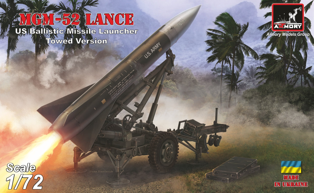 Armory AR72432 1:72 MGM-52 'Lance', U.S. ballistic SSM on towed launcher