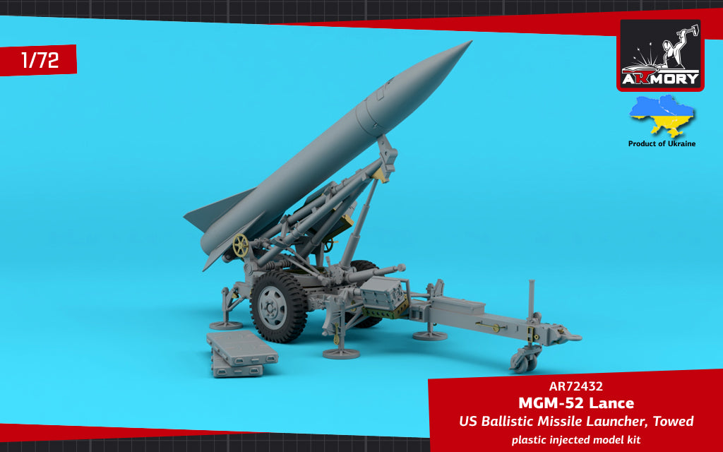 Armory AR72432 1:72 MGM-52 'Lance', U.S. ballistic SSM on towed launcher