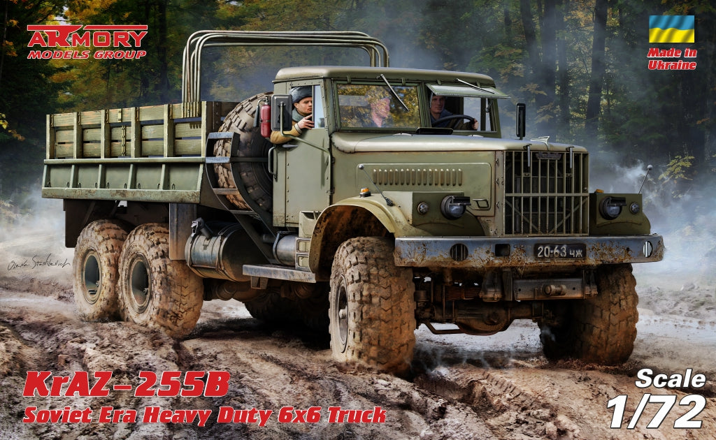 Armory AR72450 1:72 KrAZ-255B Soviet Era Heavy Duty 6x6 cargo truck