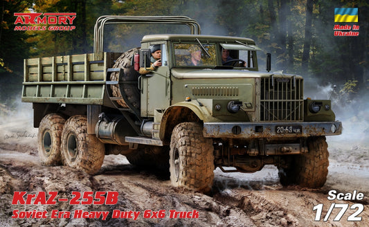Armory AR72450 1:72 KrAZ-255B Soviet Era Heavy Duty 6x6 cargo truck