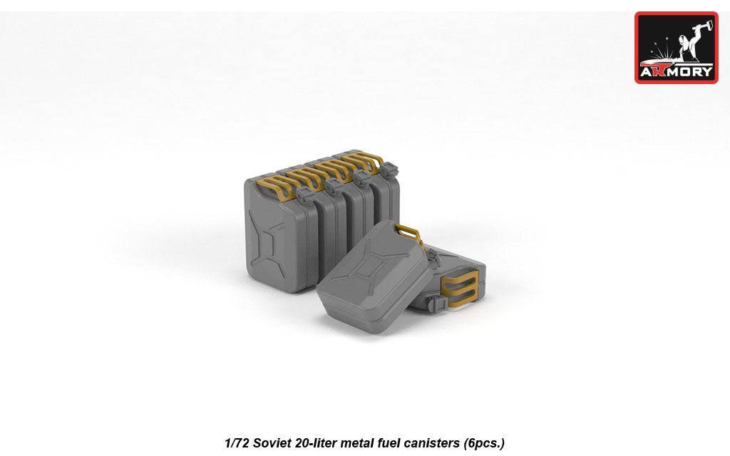 Armory AC7315 1:72 Soviet 20l canisters (6pcs.) (Jerry cans)