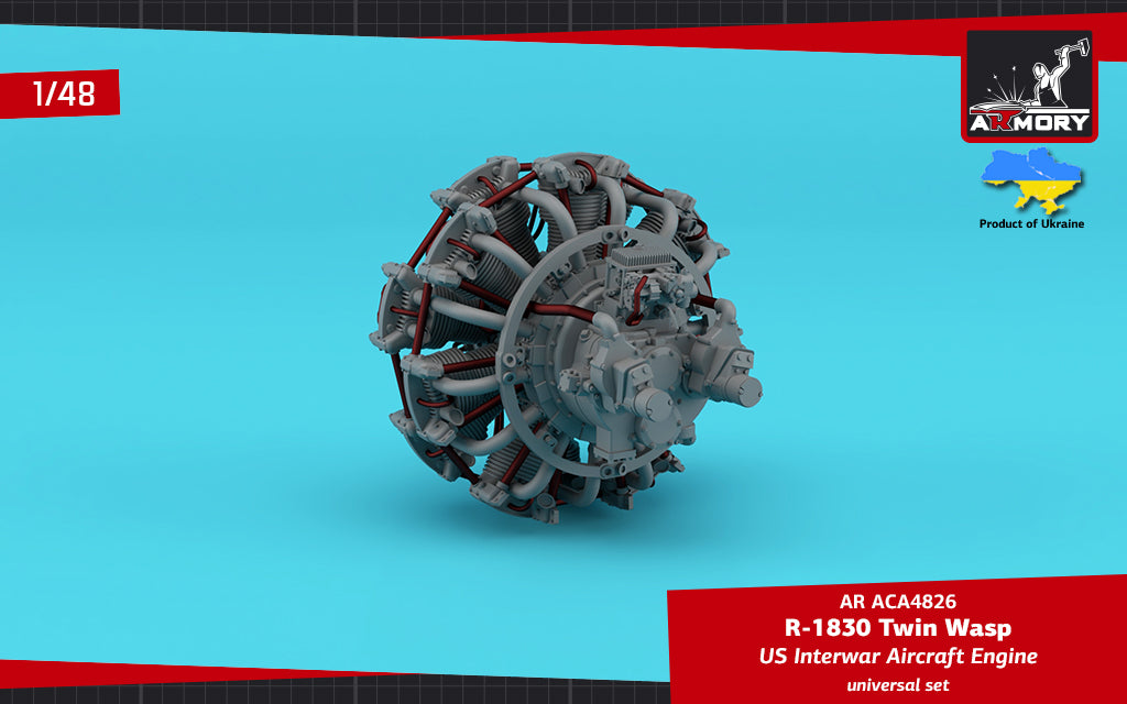 Armory ACA4826 1:48 R-1830 Twin Wasp aircraft engine