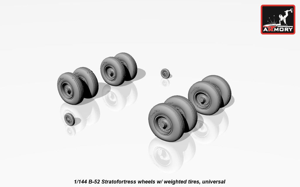 Armory AW14304 1:144 Boeing B-52G/B-52H wheels, weighted