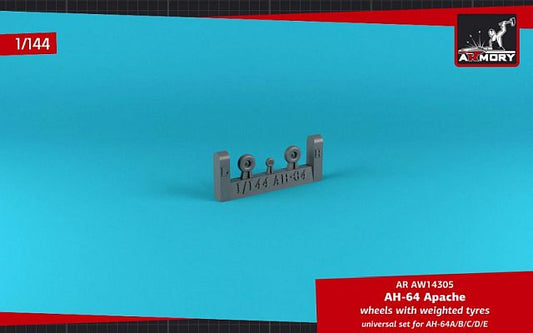 Armory AW14305 1:144 AH-64A Apache wheels with weighted tyres