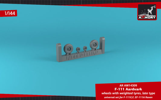 Armory AW14309 1:144 General-Dynamics F-111 Aardvark late type wheels with weighted tyres
