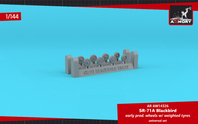 Armory AW14326 1:144 Lockheed SR-71A Blackbird early type wheels with weighted tyres