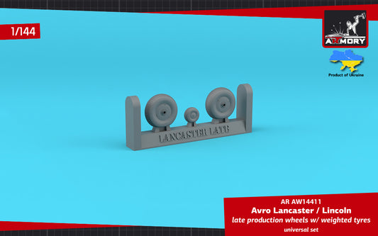 Armory AW14411 1:144 Avro Lancaster B.I/III / Lincoln wheels late type with weighted tyres