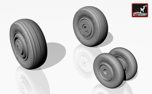 Armory AW32001 1:32 Mikoyan MiG-23S, MiG-23SM, MiG-23SMS, MiG-23SMF, MiG-23SU, MiG-23SUB wheels