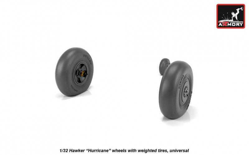 Armory AW32403 1:32 Hawker Hurricane wheels with weighted tyres