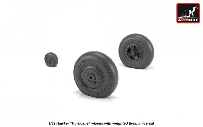 Armory AW32403 1:32 Hawker Hurricane wheels with weighted tyres