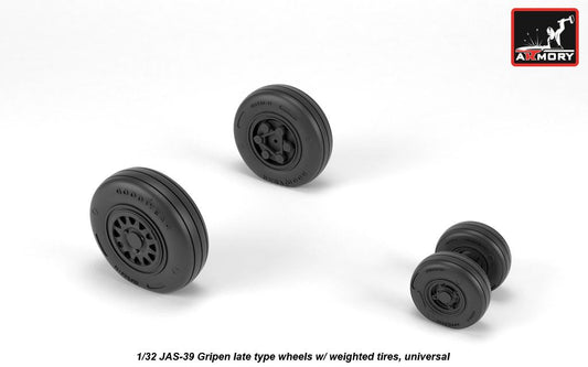 Armory AW32503 1:32 Saab JAS-39 'Gripen' wheels with weighted tires, late