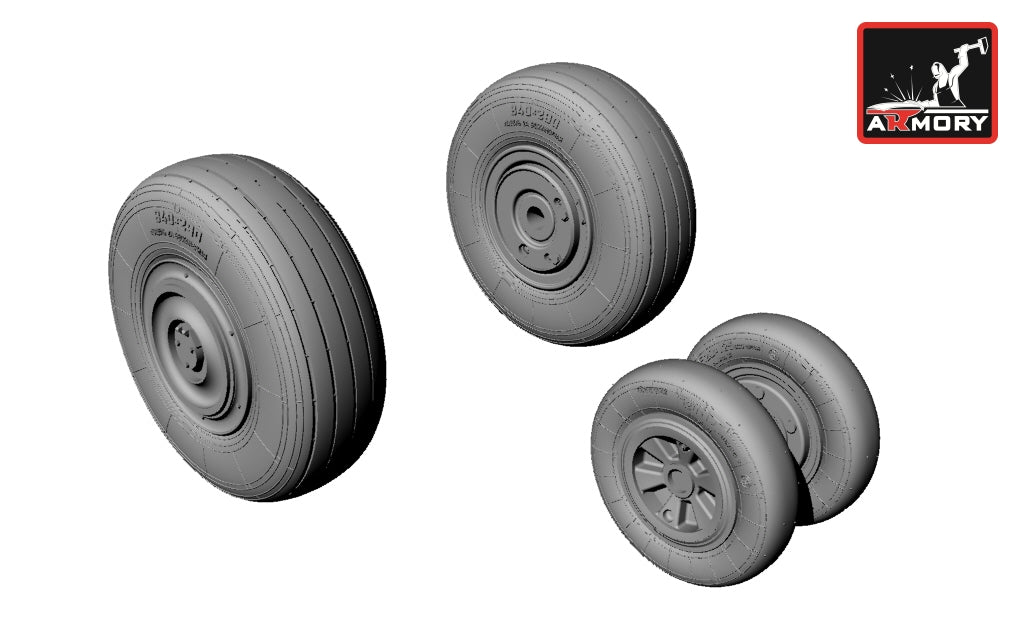 Armory AW48011 1:48 Mikoyan MiG-23ML/MiG-23MLA/MiG-MLD/MiG-23P (late)/MiG-23UM wheel set