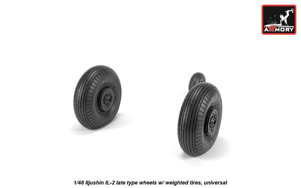 Armory AW48030 1:48 Mikoyan MiG-19 Farmer wheels with weighted tires/tyres