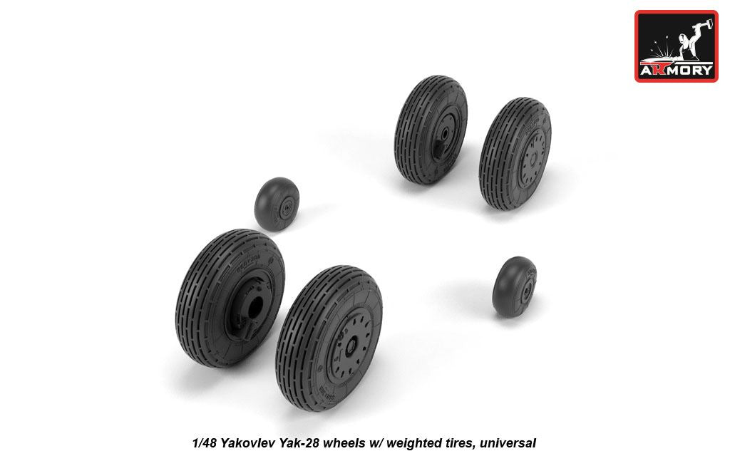Armory AW48037 1:48 Yakovlev Yak-28P 'Firebar' wheels
