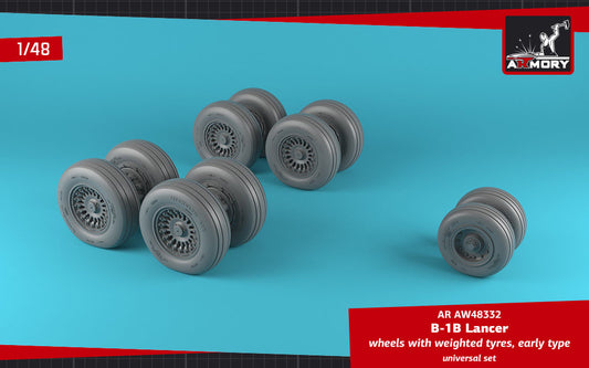 Armory AW48332 1:48 Rockwell B-1B Lancer wheels with weighted tires/tyres early version