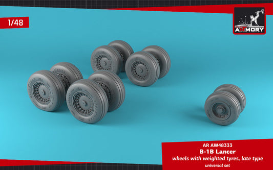 Armory AW48333 1:48 Rockwell B-1B Lancer wheels with weighted tires/tyres late version