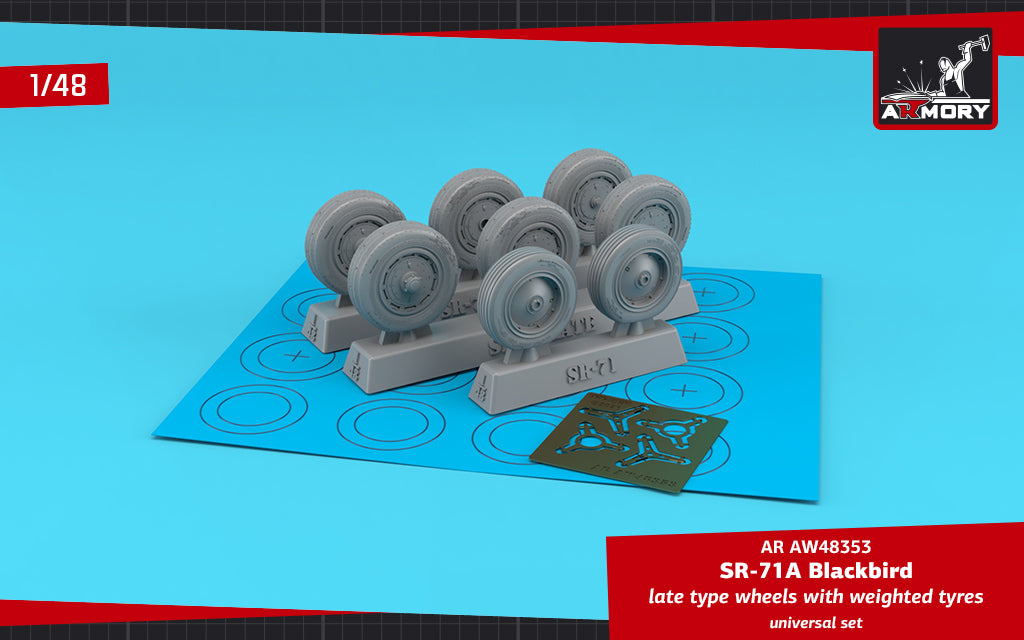 Armory AR AW48353 1:48 SR-71 Blackbird late type wheels with weighted tyres