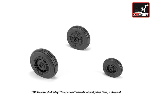 Armory AW48409 1:48 Blackburn/Hawker-Siddeley Buccaneer S.2B wheels with weighted tyres