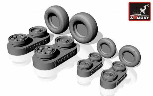 Armory AW48501A 1:48 Panavia Tornado wheels with weighted tyres type 'a'