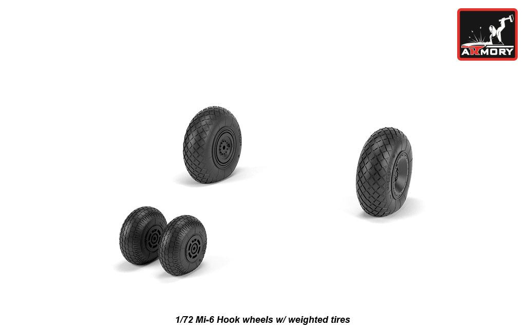 Armory AW72058 1:72 Mil Mi-6 Hook wheels with weighted tires/tyres