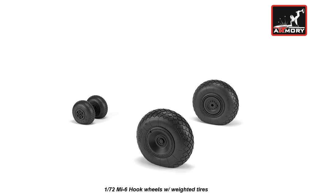Armory AW72058 1:72 Mil Mi-6 Hook wheels with weighted tires/tyres
