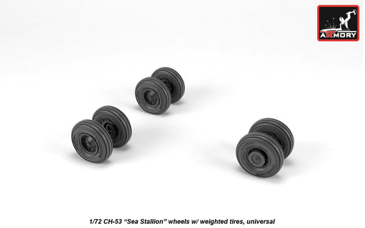 Armory AW72318 1:72 Sikorsky CH-53D Sea Stallion wheels with weighted tyres