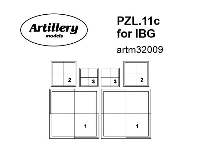 Artillery M32009 1:32 PZL P.11c national insignia