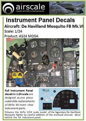 Airscale AS24MOSA 1:24 de Havilland Mosquito NF.II / FB Mk.VI. Mk.VI Full Instrument Panel