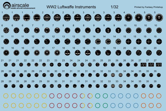Airscale AS32GER 1:32 Luftwaffe/German WWII generic instruments 120+