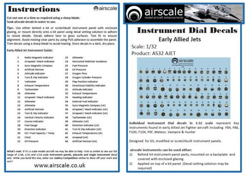 Airscale AS32JETS 1:32 Early Allied Jets