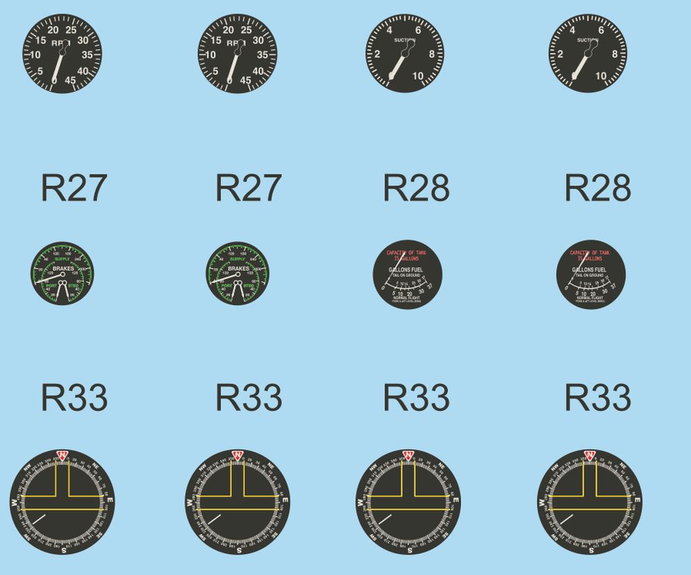 Airscale AS72AMB 1:72 WWII aircraft instrument Superset