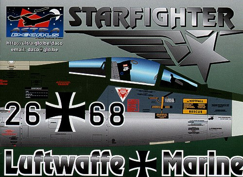 Astra Decals ASD-14416 1:144 Lockheed F-104G Starfighter German Decals