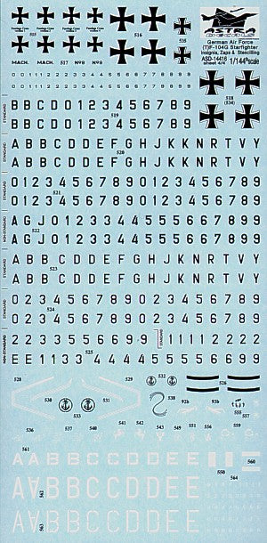 Astra Decals ASD-14416 1:144 Lockheed F-104G Starfighter German Decals