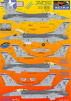 Astra Decals ASD-3207 1:32 Lockheed-Martin F-16C Aviano Part 1