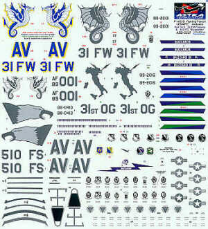 Astra Decals ASD-3207 1:32 Lockheed-Martin F-16C Aviano Part 1
