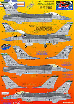 Astra Decals ASD-3209 1:32 Lockheed-Martin F-16C Aviano Part 2