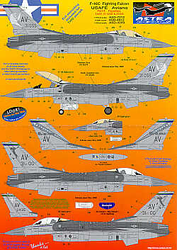 Astra Decals ASD-3209 1:32 Lockheed-Martin F-16C Aviano Part 2