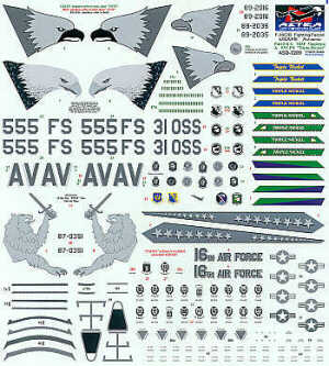 Astra Decals ASD-3209 1:32 Lockheed-Martin F-16C Aviano Part 2