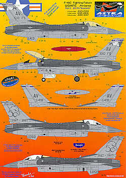 Astra Decals ASD-4808 1:48 Lockheed-Martin F-16C Aviano
