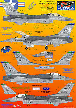 Astra Decals ASD-4812 1:48 Lockheed-Martin F-16C Aviano