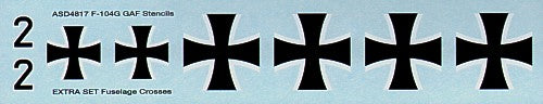Astra Decals ASD-4817 1:48 Lockheed F-104/TF-104G Starfighter German Air Force Stencilling