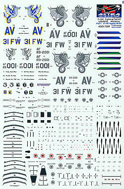 Astra Decals ASD-7207 1:72 Lockheed-Martin F-16C Aviano