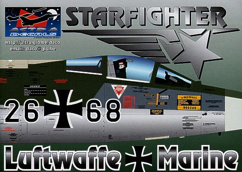 Astra Decals ASD-7216 1:72 German Lockheed F-104G Starfighters Decals