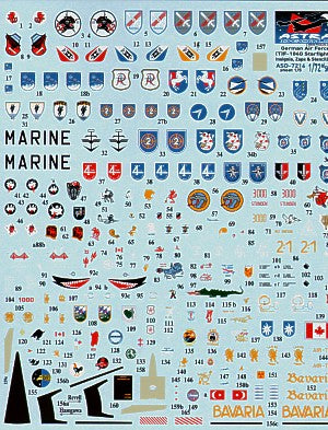 Astra Decals ASD-7216 1:72 German Lockheed F-104G Starfighters Decals