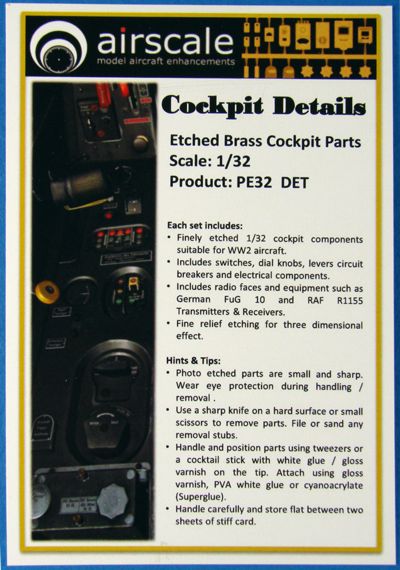 Airscale PE32DET 1:32 Cockpit Details