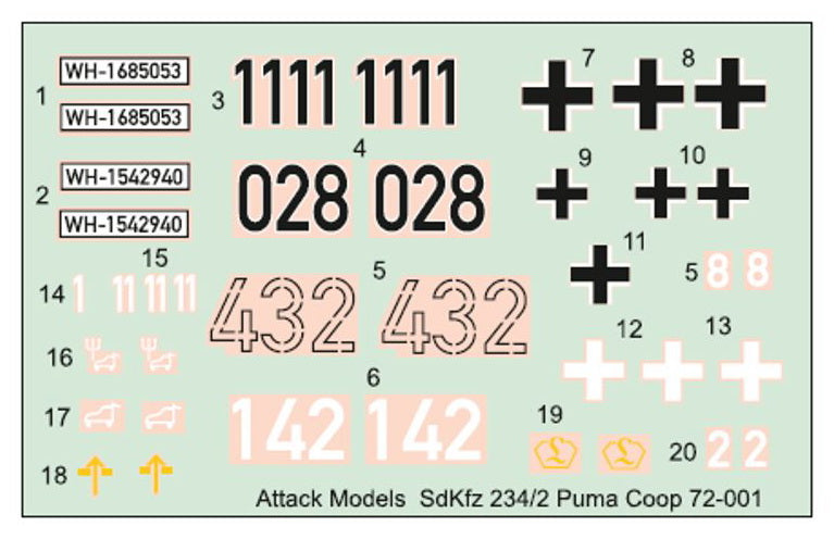 Attack Kits 72002 1:72 Sd.Kfz.234/2 Puma (ex Roden kits)